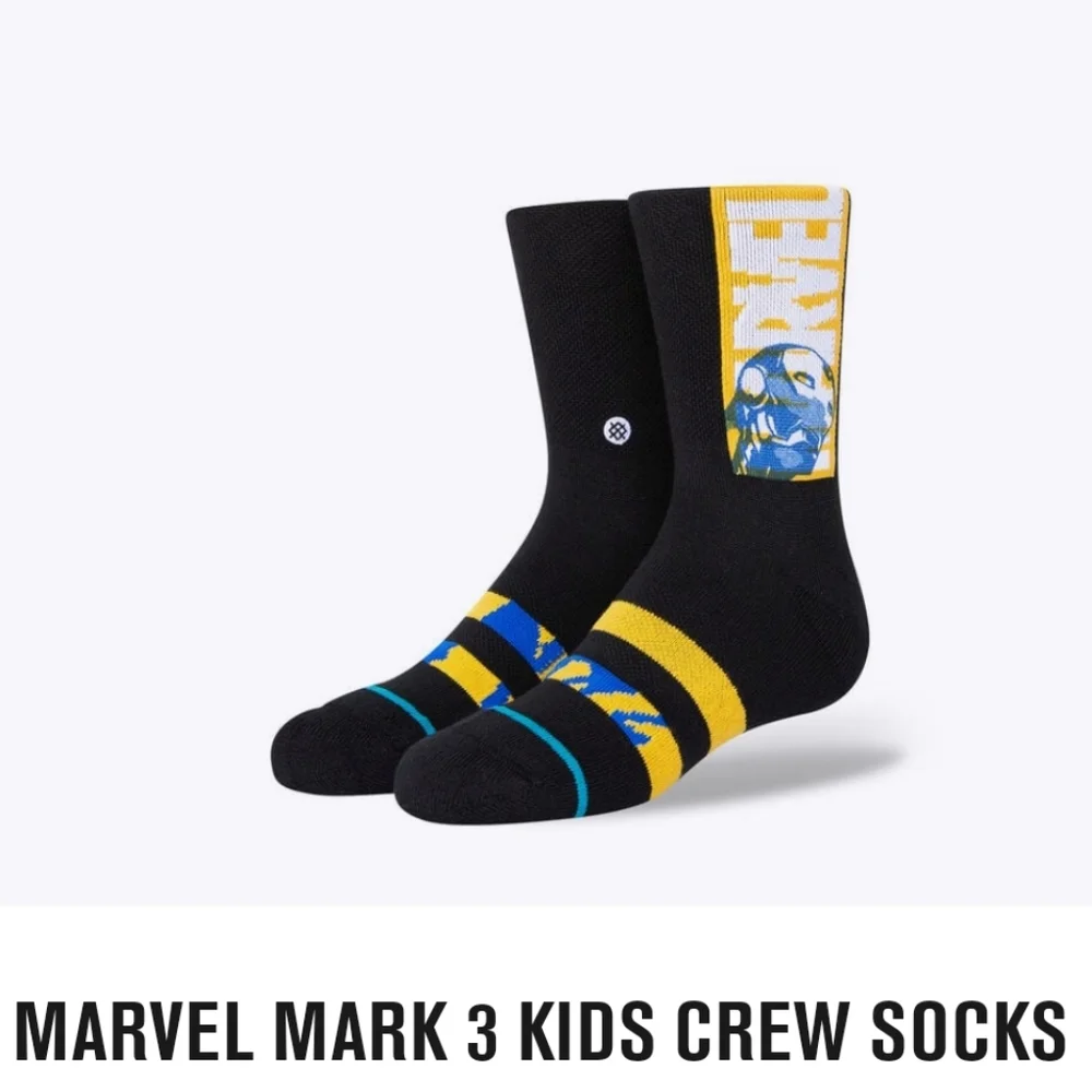 NWT Kid's Marvel Mark 3 Stance Crew Socks